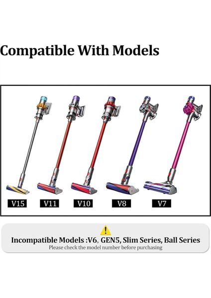 Dyson V15 V12 V11 V10 V7 V8 Kablosuz Dikey Süpürge Aksesuarları Paketi Yedek Fırça Aletleri Için Bağlantı Kiti (Yurt Dışından) fırsatları