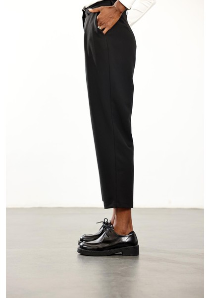 Siyah Yüksek Bel Havuç Pantolon 51207 indirimleri