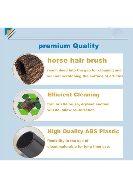 Evrensel Vakum Fırçası Ataşmanı Yuvarlak Toz Fırçası Seti, Vakum Süpürgesi Ataşmanları ve At Kılı Fırçaları Adaptör Aracı (Yurt Dışından) fırsatları