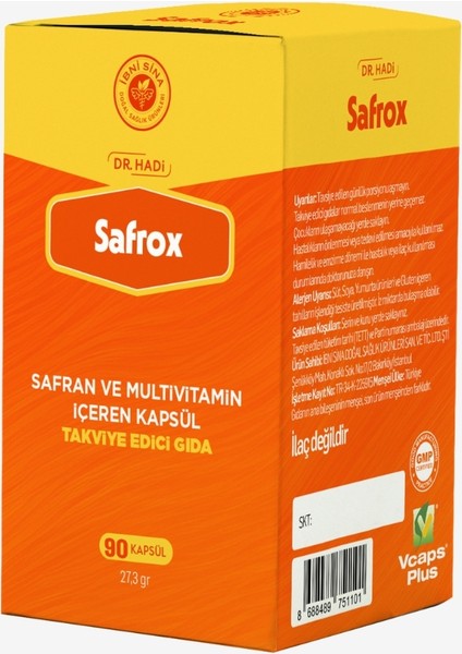Safrox Safran ve Multivitamin Içeren Kapsül fiyatları