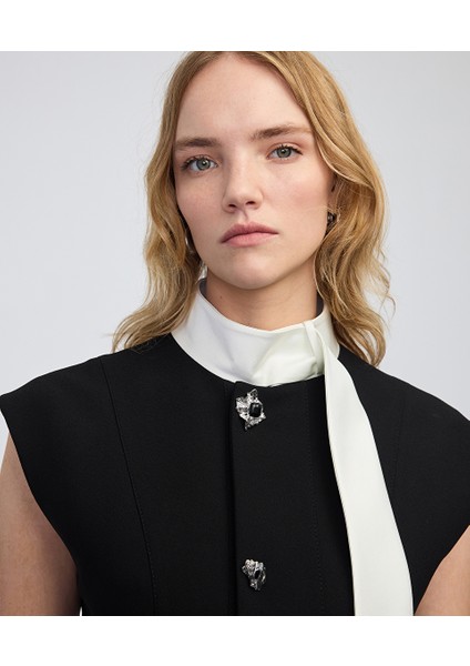 Metal Düğmeli Colorblock Yelek IW6250007029001 modelleri