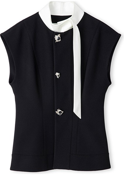 Metal Düğmeli Colorblock Yelek IW6250007029001 indirimleri