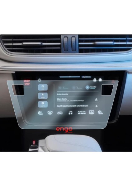 Togg T10F 8 Inç Kumanda Ekran Koruyucu Nano Parlak Şeffaf