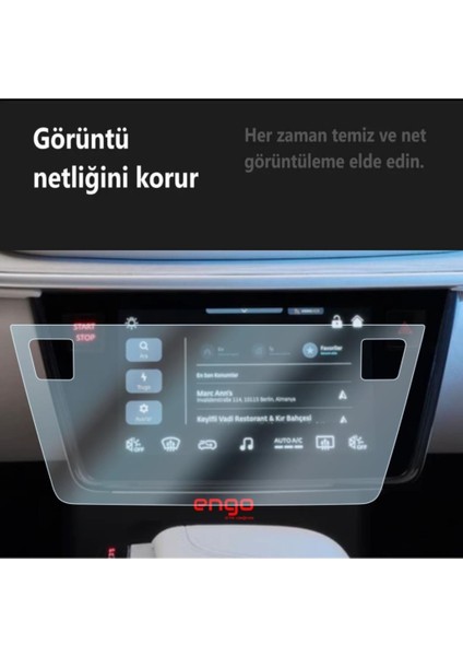 Togg T10F 8 Inç Kumanda Ekran Koruyucu Nano Parlak Şeffaf