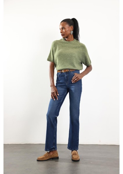 Mavi Düz Kesim Jean