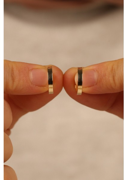 14 Ayar 13MM Halka Altın Küpe 14CGKKP0029 modelleri
