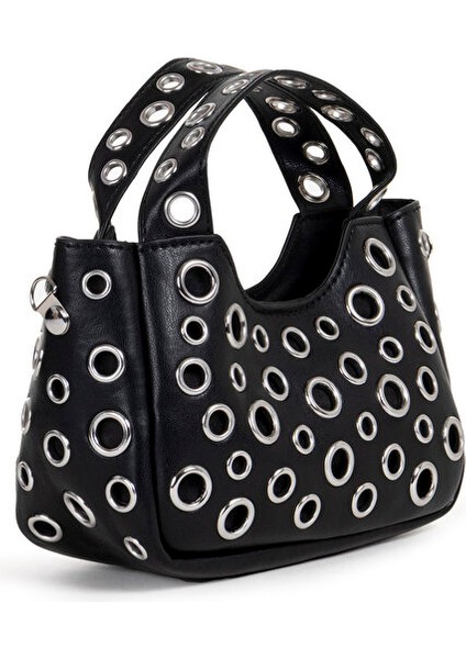 METAL AKSESUARLI DERİ GÖRÜNÜMLÜ ÇANTA TW6250052079001