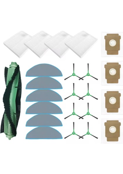 Irobot Roomba Combo Essential/2 ESSENTIAL/105 COMBO/Y0110/Y0112/Y0140 Yedek Parçalar Fırça Filtre Toz Torbası Paspas Bezi (Yurt Dışından)