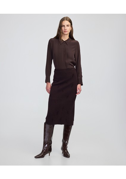 Eskitme Efektli Midi Etek IW6250004052074