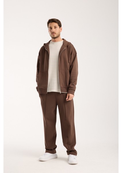 %100 Pamuk Erkek Oversize Fermuarlı Kapüşonlu Sweatshirt | Bol Kesim Hoodie indirimleri