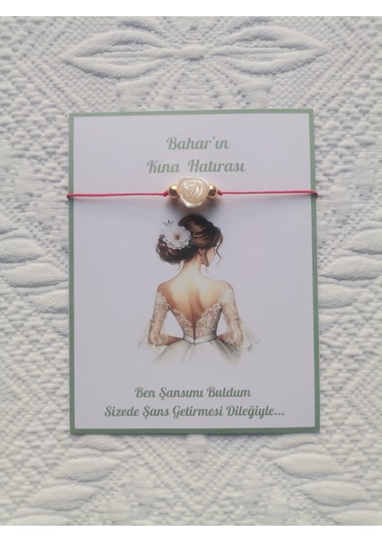 48 Adet Kişiye Özel Gül Inci Model Düğün Nikah Nişan Söz Kına Hatırası Dağıtmalık Hediyelik Bileklik fiyatları