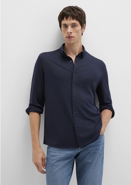 0211908-70488 Lacivert Gömlek modelleri
