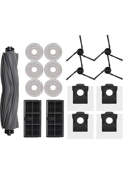 Dreame X40 Ultra / X40 Pro Robot Süpürge Aksesuarları Yedek Parçaları Ana Yan Fırçalar Paspas Bezleri Hepa Filtreler Toz Torbaları (Yurt Dışından)