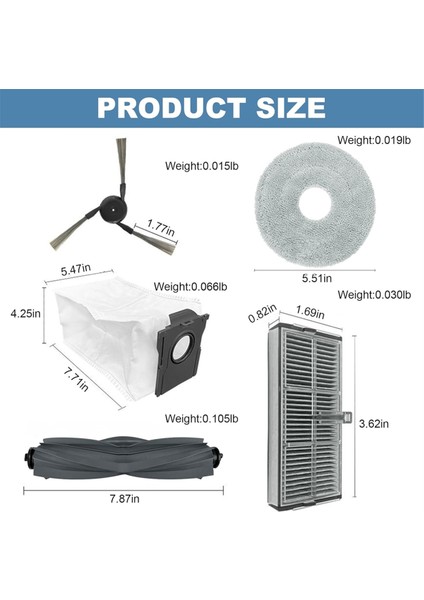 Dreame X40 Ultra / X40 Pro Robot Süpürge Aksesuarları Yedek Parçaları Ana Yan Fırçalar Paspas Bezleri Hepa Filtreler Toz Torbaları (Yurt Dışından) modelleri