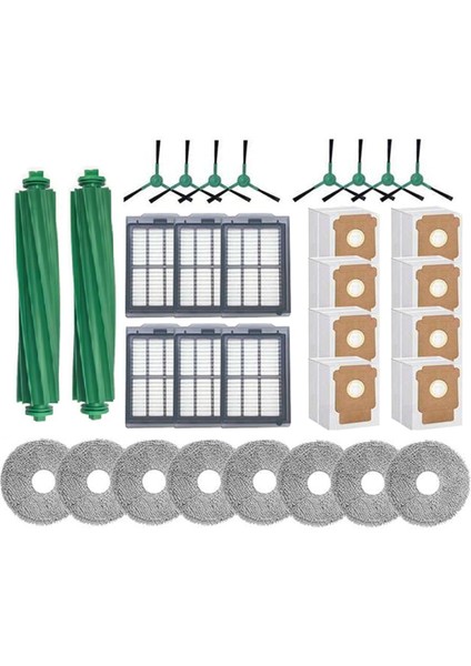 Irobot Roomba Plus 505 Combo / 405 Combo Robot Süpürge Fırçası Hepa Filtre Paspas Bezi Toz Torbası Yedek Parçaları Için 32 Adet (Yurt Dışından)