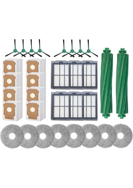 Irobot Roomba Plus 505 Combo / 405 Combo Robot Süpürge Fırçası Hepa Filtre Paspas Bezi Toz Torbası Yedek Parçaları Için 32 Adet (Yurt Dışından) modelleri