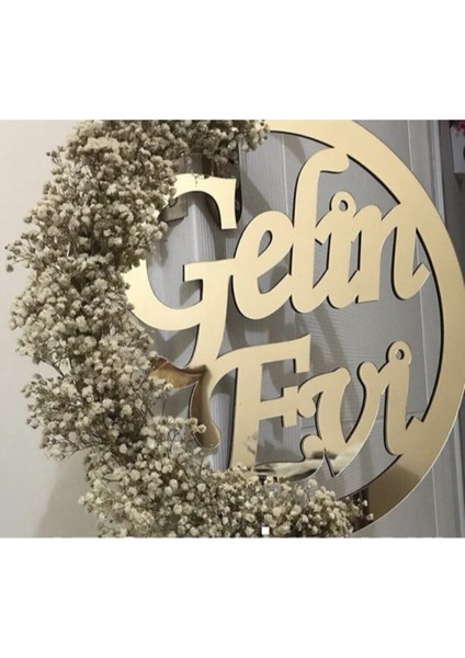 Gelin Evi Gold Pleksi 30 cm Kapı Süsü