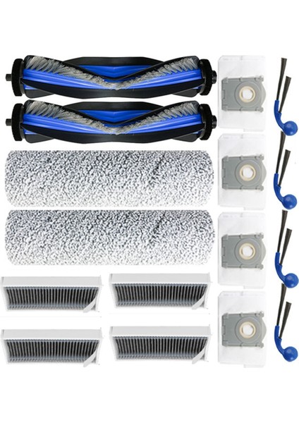 Ecovacs Deebot T80 OMNI/T80 Pro Omnı Vakum Parçaları Için 16 Adet Yedek Ana Yan Fırça Hepa Filtre Toz Torbası Silindir Bez (Yurt Dışından) fiyatları