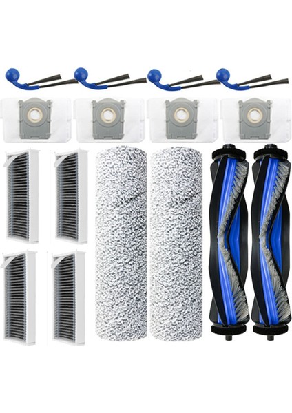 Ecovacs Deebot T80 OMNI/T80 Pro Omnı Vakum Parçaları Için 16 Adet Yedek Ana Yan Fırça Hepa Filtre Toz Torbası Silindir Bez (Yurt Dışından) modelleri