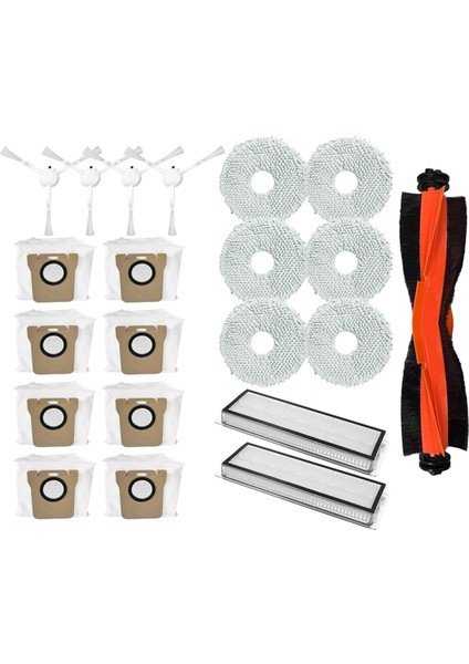 Xiaomi X20+/X10+/X20 PLUS/X10 Plus Elektrikli Süpürge Yedek Parçaları Için 21 Adet Elektrikli Süpürge Fırçası Hepa Filtre Paspas Bezi Toz Torbası (Yurt Dışından)