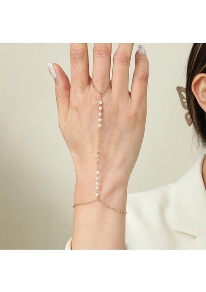 Kadın Zarif Zincirli Boncuk Şahmeran