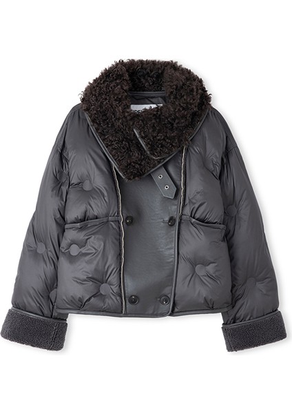 Kontrast Dokulu Teknik Kumaş Mont IW6250012250005 indirimleri