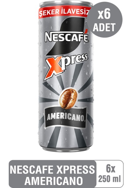 Nescafé Xpress Americano Soğuk Kahve 250ML X6