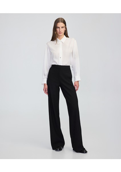 Wide Leg Fit Aller Detaylı Pantolon IW6250003198001