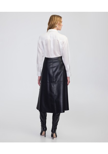 Metal Aksesuarlı Deri Görünümlü Etek IW6250004127001 modelleri