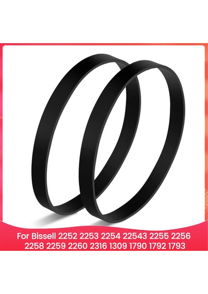 Bissell Model 2252, 2253, 2254, 22543, 2255, 2256, 2258, 2259, 2260, 2316, 1309, 1790, 1792 ve 1793 Vakum Parçaları Için Yedek Kayışlar (Yurt Dışından)