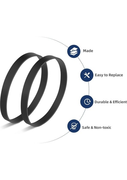Bissell Model 2252, 2253, 2254, 22543, 2255, 2256, 2258, 2259, 2260, 2316, 1309, 1790, 1792 ve 1793 Vakum Parçaları Için Yedek Kayışlar (Yurt Dışından) modelleri