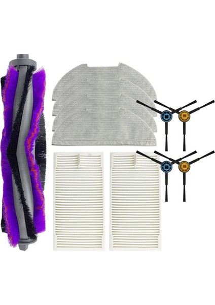 Midea M9/vcr S10 Plus/eureka E20 Plus NERE10S E10S/OBODE A8 Aksesuarları Ana Yan Fırça Bezi Hepa Filtresi (Yurt Dışından)