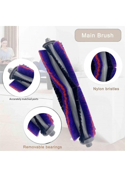 Midea M9/vcr S10 Plus/eureka E20 Plus NERE10S E10S/OBODE A8 Aksesuarları Ana Yan Fırça Bezi Hepa Filtresi (Yurt Dışından) modelleri