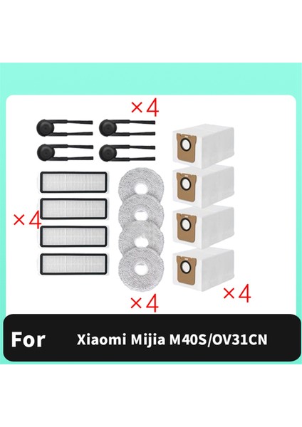 Xiaomi Mijia M40S/OV31CN Süpürge Makinesi Aksesuarları Için 16 Adet Ana Yan Fırça Paspas Filtre Toz Torbaları (Yurt Dışından) modelleri