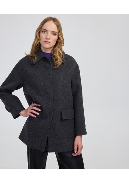 Geniş Cepli Kaşe Kaban IW6250008059081