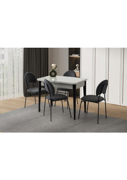 Tekno Suna Mdf Açılır Mutfak Masa Sandalye Takımı 60X100