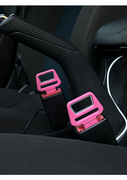 Oto Araba Pembe Emniyet Kemeri Klipsi Gazoz Açacaklı 2 Adet