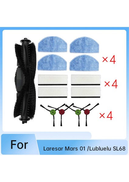 Laresar Mars 01 /lubluelu SL68 Elektrikli Süpürge Aksesuarları Için 13 Adet Ana Yan Fırça Paspas Filtresi (Yurt Dışından) fırsatları