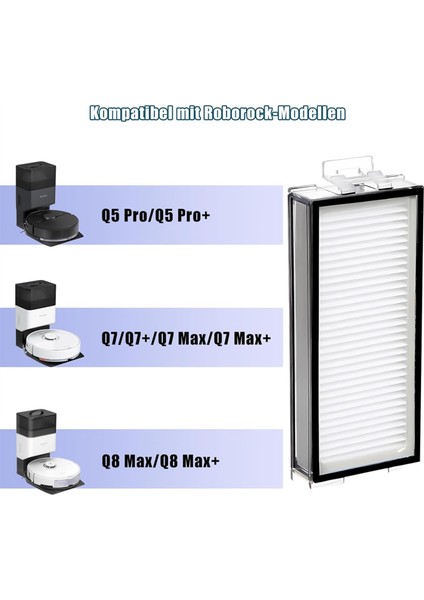 Roborock Q5 Pro/q5 Pro+/q7/ Q7+/q7 Max/q7 Max+/q8 Max/ Q8 Max+ Robot Süpürge Yedek Parçaları Için Hepa Filtresi (Yurt Dışından) fırsatları