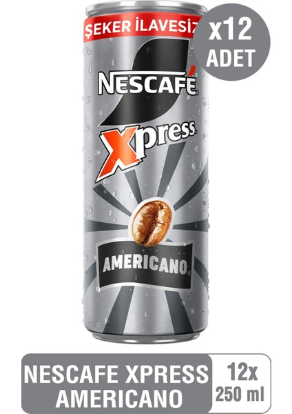 Nescafé Xpress Americano Soğuk Kahve 250ML X12