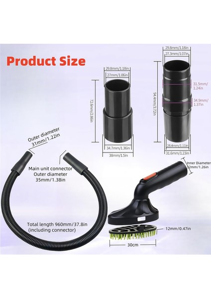 Tüy Dökme Fırçası Vakum Eklenti Seti - Evcil Hayvan Bakım Elektrikli Süpürge Aleti Evcil Hayvan Masaj Aleti Hortumu 32/35 mm Adaptör (Yurt Dışından) fiyatları