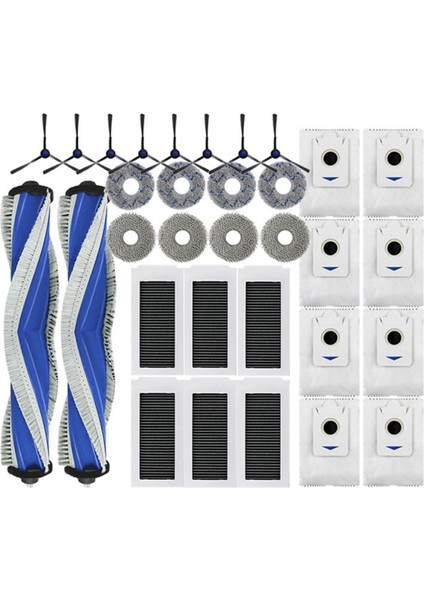 Ecovacs Deebot X5 Omnı / X5 Pro Omnı / X5 Pro Elektrikli Süpürge Parçaları Için 32 Adet Paspas Bezi Hepa Filtre Ana Yan Fırça (Yurt Dışından)