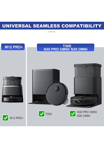 Ecovacs Deebot T30S/ N30 Pro Omni/ N30 Omni Robot Süpürge Için Yedek Aksesuarlar ve Parçalar (Yurt Dışından) modelleri