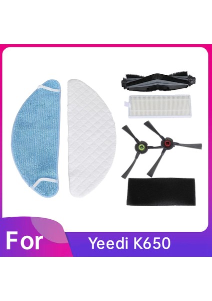 Yeedi K650 Kendiliğinden Boşalan Robot Süpürge Için 6 Adet Ana Yan Fırça Bez Toz Torbası Temizleyici Parça Değişimi (Yurt Dışından) fiyatları