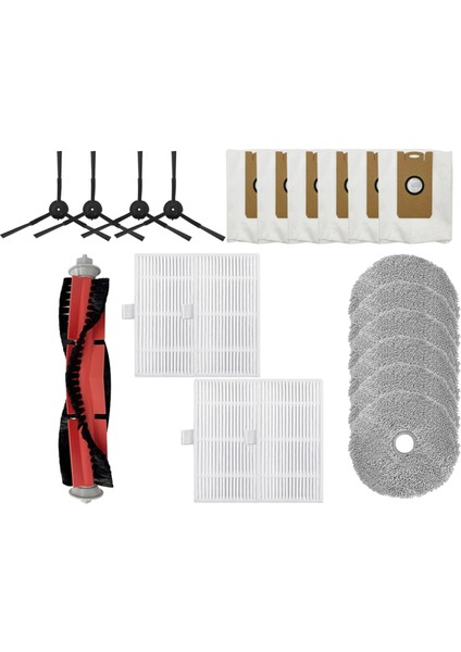 Ultenic Mc1 Elektrikli Süpürge Yedek Aksesuarları Ana Fırça Yan Fırça Hepa Filtre Paspas Bezi Toz Torbası (Yurt Dışından)