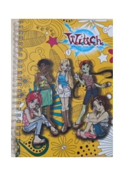 Collection Witch A4 Sert Kapak Kareli Defter 150YP Sarı Renk