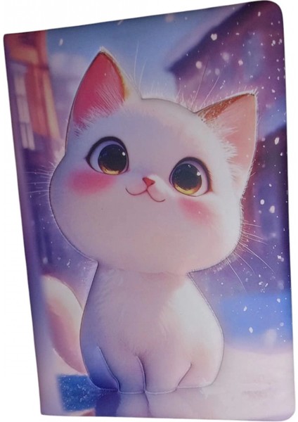 Puffy ( 14*20 Cm) 80 Yaprak Çizgili Hatıra Defteri ( Happy Cat)