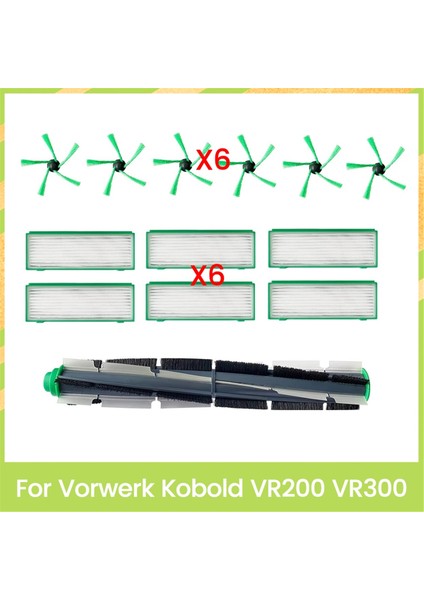 Vorwerk Kobold VR200 VR300 Için 13 Adet Yedek Parça Ana Fırça Yan Fırça Hepa Filtre Temizleme Aksesuarları (Yurt Dışından)
