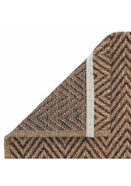 Mocha 671 Kahverengi Halı Kilim Hasır Görünüm Bohem Ince Leke Tutmayan Salon Mutfak Halısı fırsatları