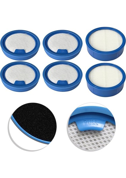 Aeg Serisi 7000 6000 Kablosuz Elektrikli Süpürge Için Yedek Filtre Seti, 2 Ön Filtre, 4 Ince Toz Filtresi (Yurt Dışından) fiyatları